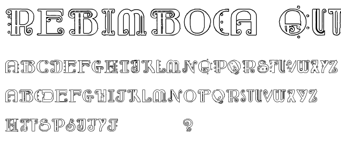 Rebimboca Outline font